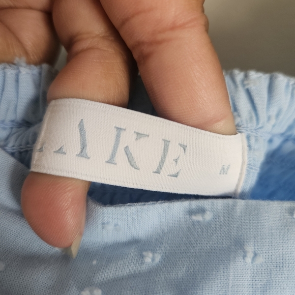 LAKE Lolly Swiss Dot Midi Dress in Morning Blue - Picture 11 of 13